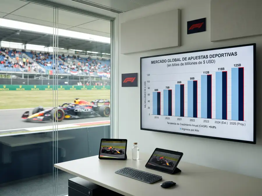Mercado global de apuestas deportivas 2026: volumen de F1 PitFactor